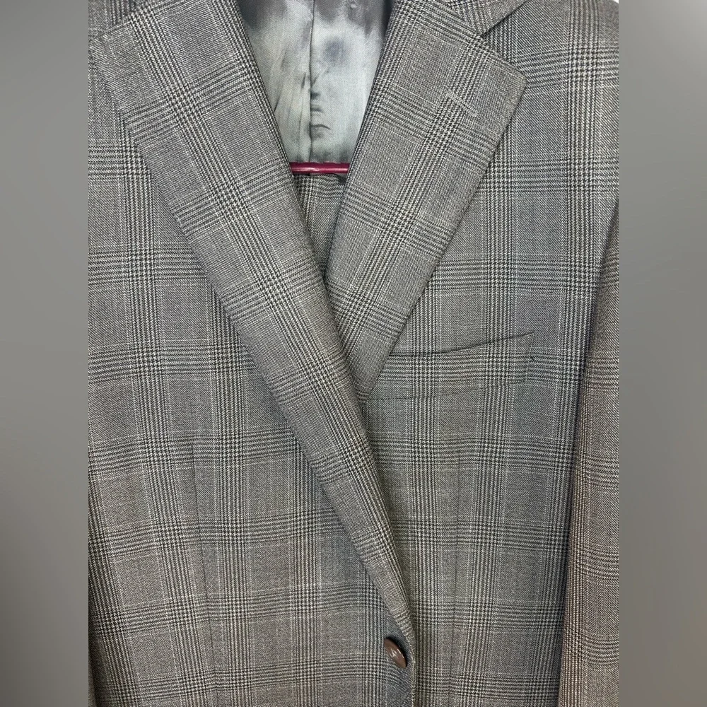 J.Hilburn Custom Men’s Suit - Ermenegildo Zegna Wool Gray Plaid - EU Made S40